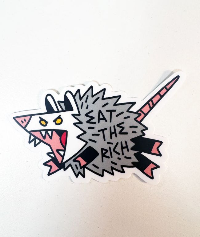Strike Gently Eat The Rich Sticker - Strike Gently
