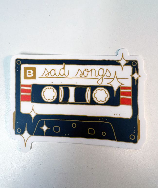 Strike Gently Sad Songs Sticker - Strike Gently
