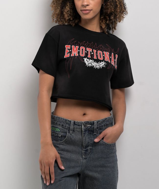Broken Promises Afterworld Black Wash Crop T-Shirt - Broken Promises