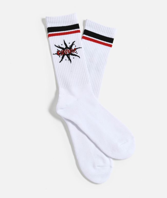 Empyre Undone White Crew Socks - Empyre