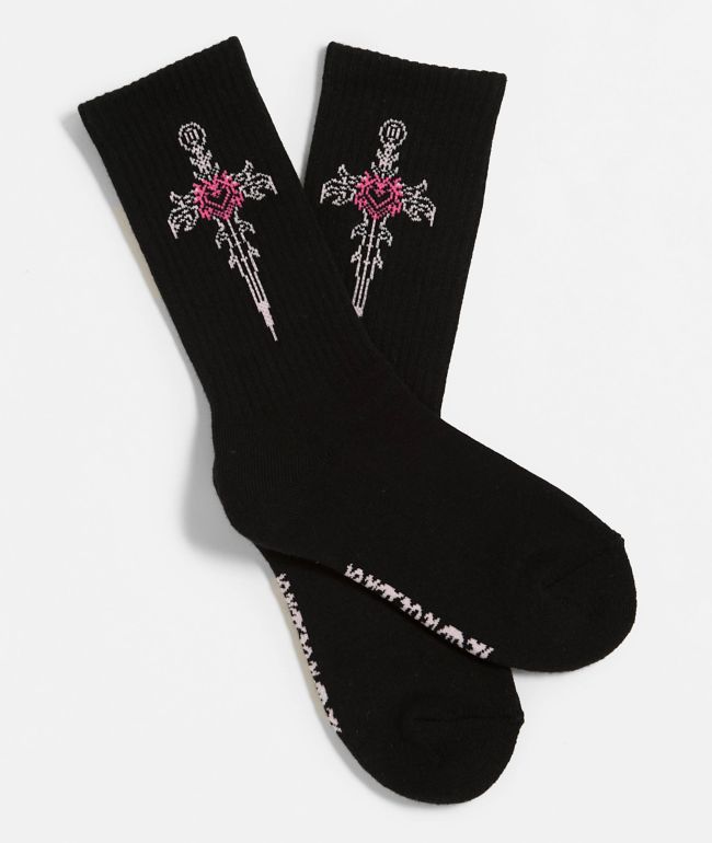 Vitriol My Heart Black Crew Socks - Vitriol