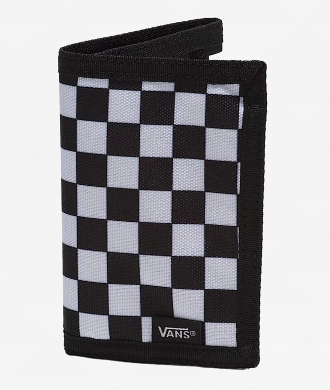 Vans Slipped Checkerboard Black & Charcoal Trifold Wallet - Vans