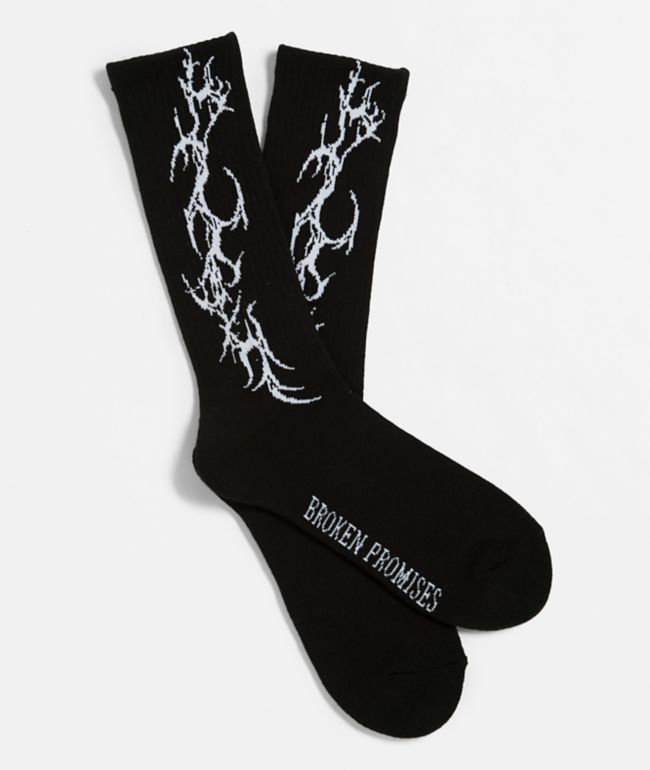 Broken Promises Cyberwire Black Crew Socks - Broken Promises