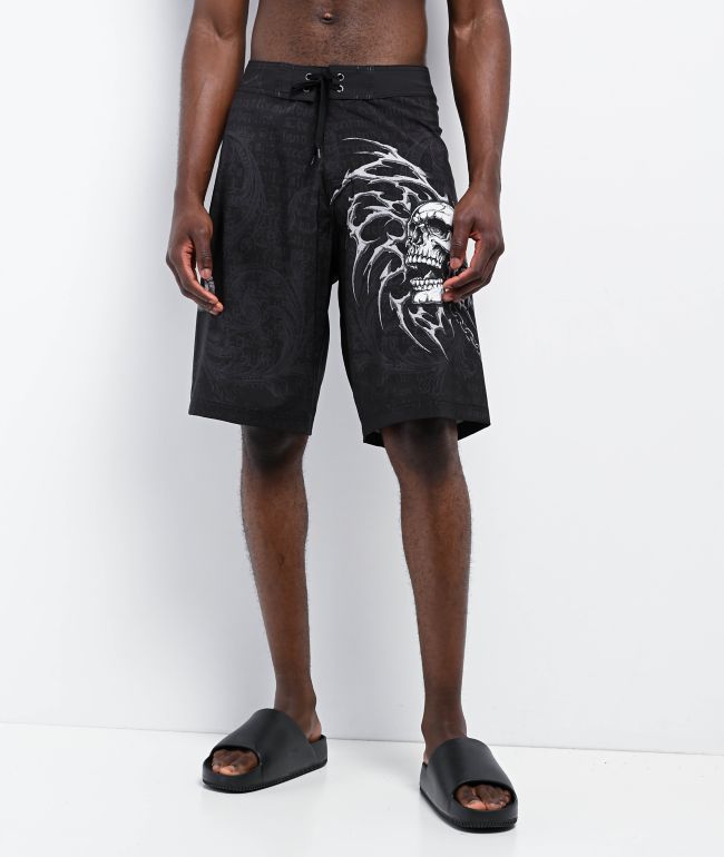 Affliction Collapse Black Board Shorts