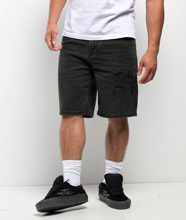 Lurking Class by Sketchy Tank Tomb Black Denim Shorts - Lurking Class by Sketchy Tank