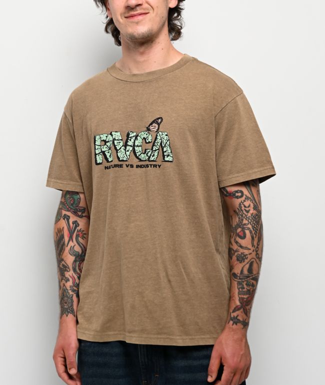 RVCA Butterfly Brown T-Shirt - RVCA