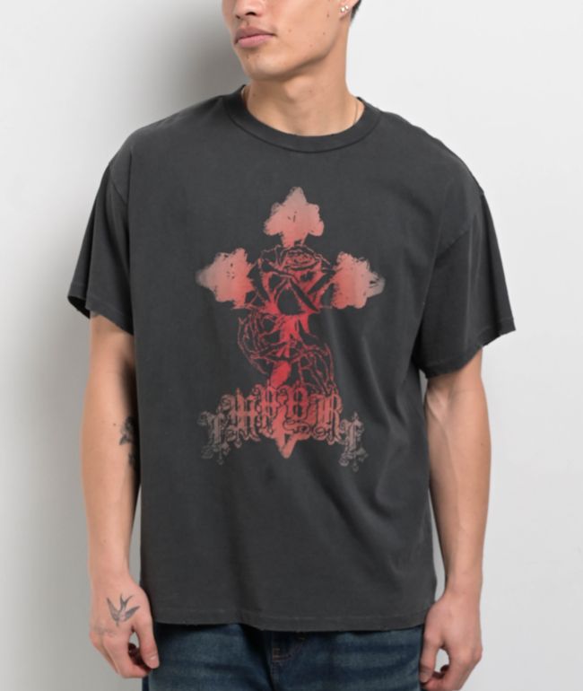 Ed Hardy Cross Black Crop T-Shirt | Zumiez