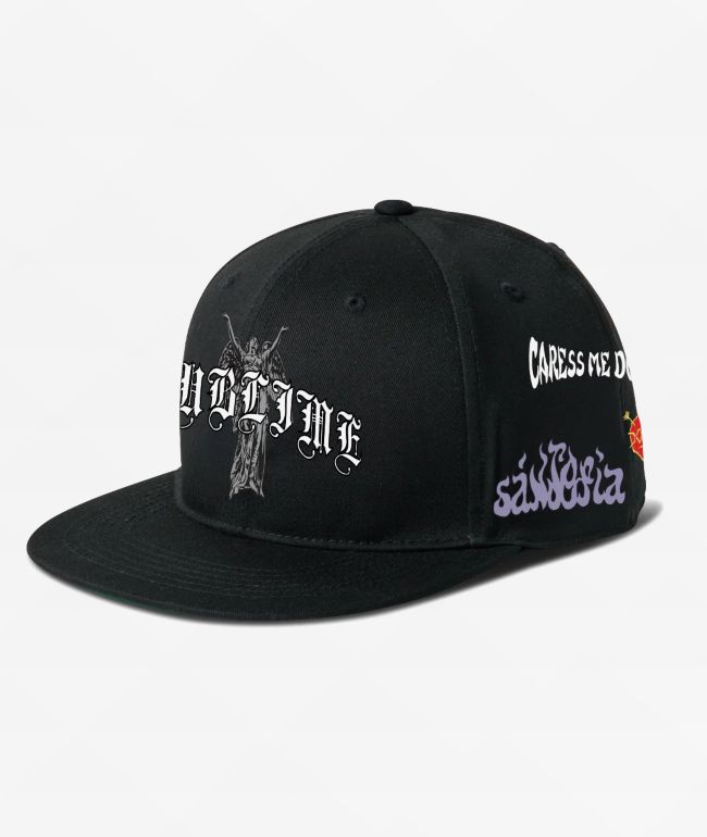 Primitive x Sublime Down Here Black Snapback Hat - Primitive