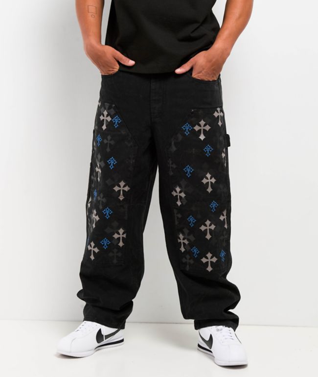 Ninth Hall Ambush Painter Crosses Black Wash Loose Fit Carpenter Jeans