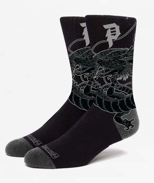 Primitive x Dragon Ball Z Shenron Black Crew Socks - Primitive