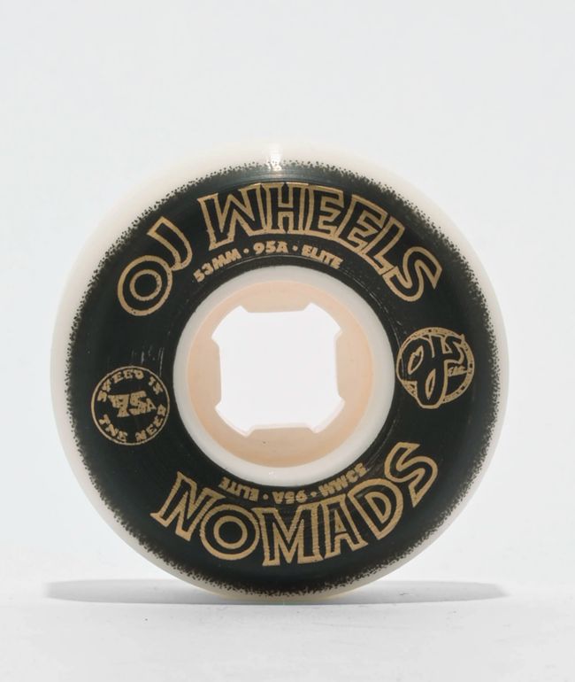 OJ Elite Nomads 53mm 95a White Skateboard Wheels - OJ Wheels