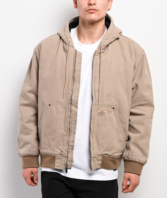 Dickies Hilham Beige Hooded Canvas Jacket - Dickies