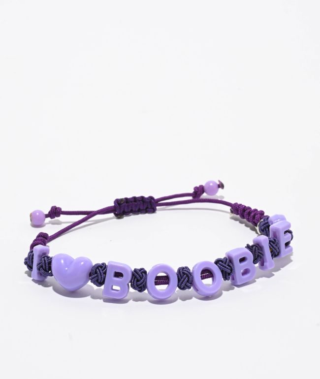 Keep A Breast Foundation I Heart Boobies EDC Purple Braid Bracelet - Keep A Breast Foundation
