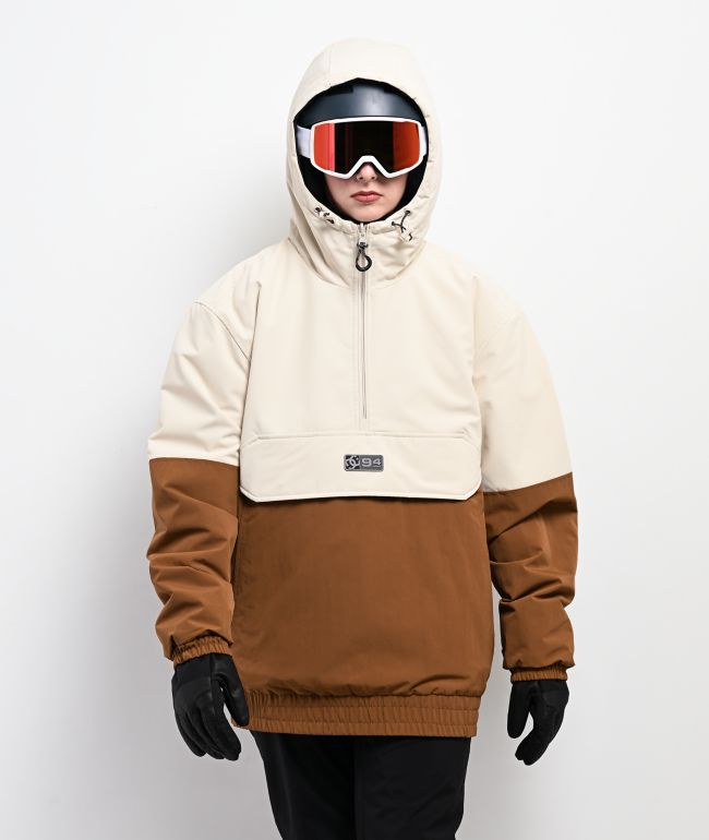 DC Nexus Anorak Brown & Black Insulated Reversible 5K Snowboard Jacket - DC