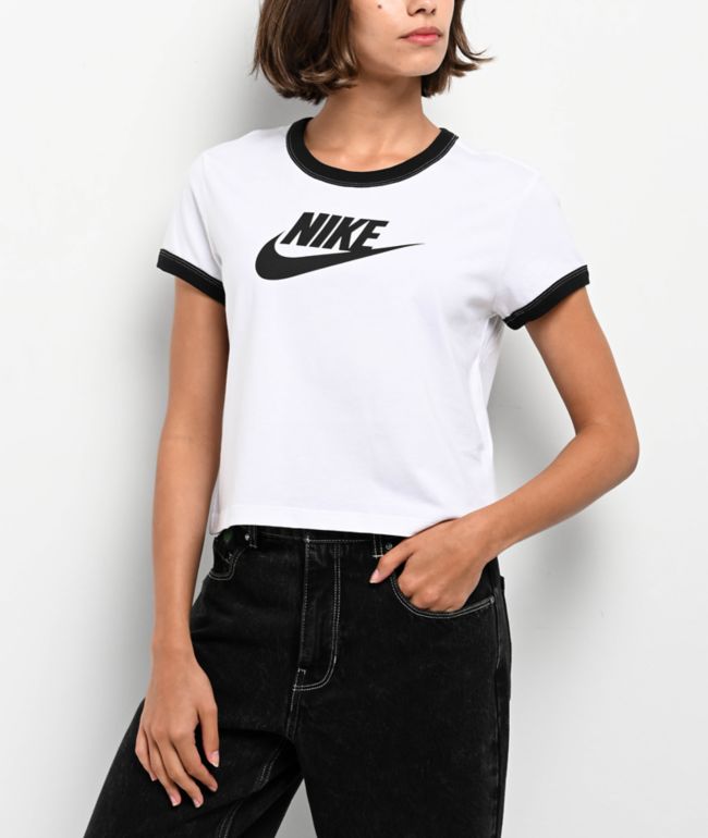Nike Sportswear Vintage Black & White Ringer T-Shirt - Nike