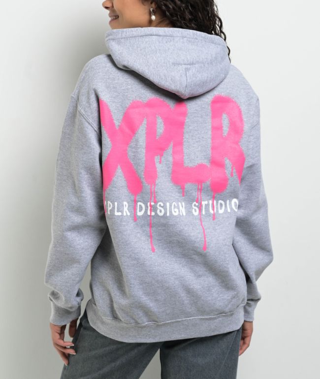 XPLR Graffiti Grey Hoodie