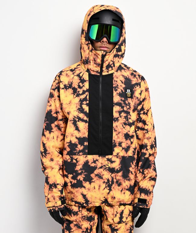 686 x Sublime Orange Tie Dye Anorak Snowboard Jacket - 686