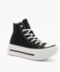 Converse Chuck Taylor All Star Lift Double Stack in Black, White
