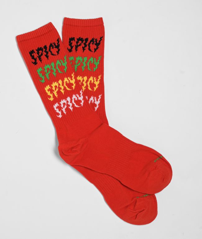 Happy Socks Spicy Red Crew Socks - Happy Socks