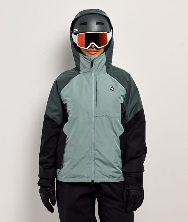 Volcom Agate Grey & Black 10K Insulated Snowboard Jacket - Volcom
