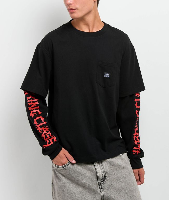 theredthread S pierce T-shirt【black】 THEREDTHREAD / ザレッドスレッド】S pierce T-shirt