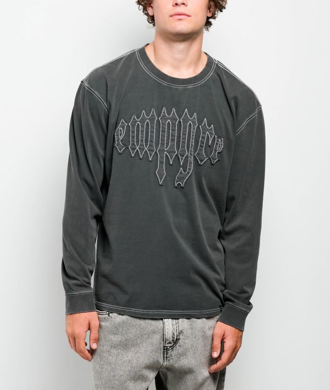 Empyre Corkscrew Black Wash Long Sleeve T-Shirt - Empyre