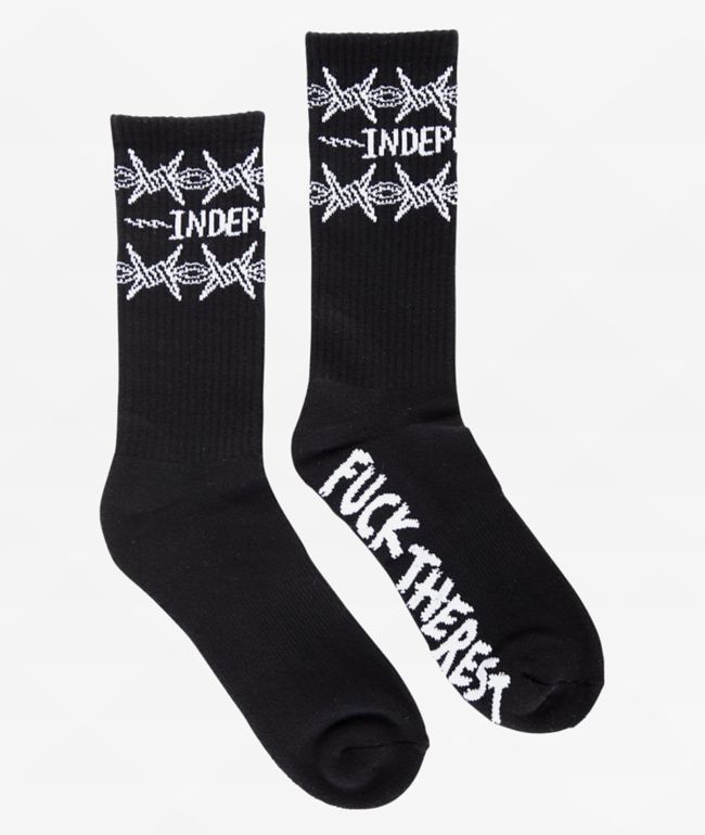 Independent Notebook Black Crew Socks - Independent