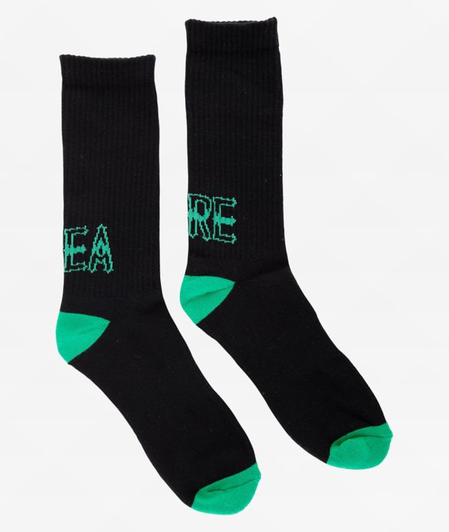 Creature Drop Out Black Crew Socks - Creature