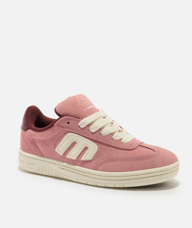 etnies x Keep A Breast Foundation Women's Locut Pink & White Skate Shoes - etnies