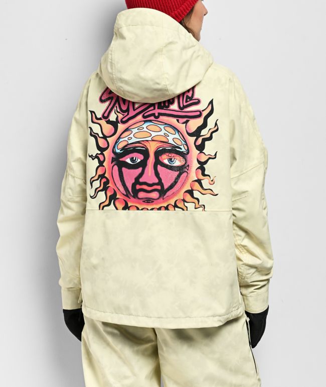 686 x Sublime Yellow Tie Dye 10K Anorak Snowboard Jacket - 686