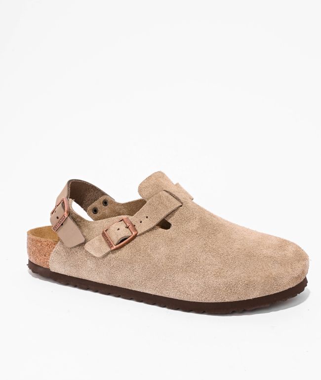 Birkenstock Tokio Soft Footbed Taupe Clogs - Birkenstock