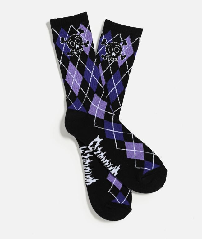 DGK Gooms White & Purple Crew Socks