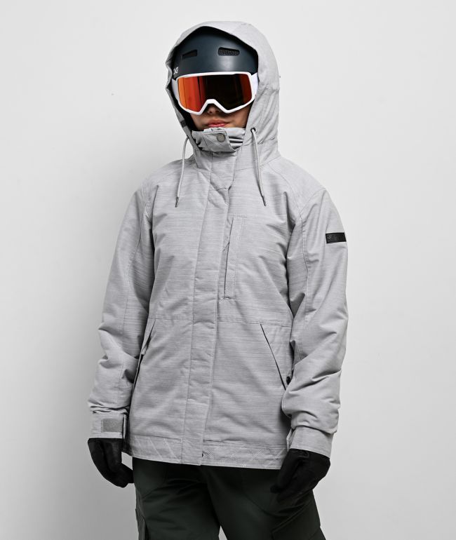 Roxy Billie Heather Grey 10K Snowboard Jacket - Roxy