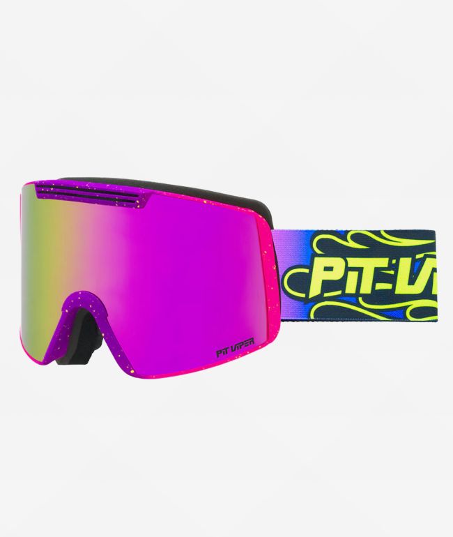 Pit Viper Backslap The 93 Combustion Purple Snowboard Goggles - Pit Viper