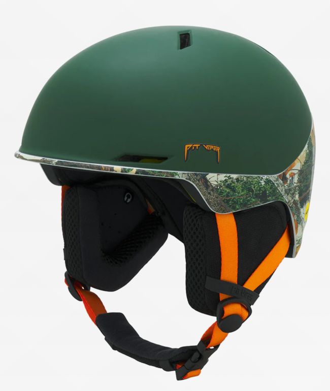 Pit Viper Actualbush Brainstorm Green & Camo Snowboard Helmet - Pit Viper