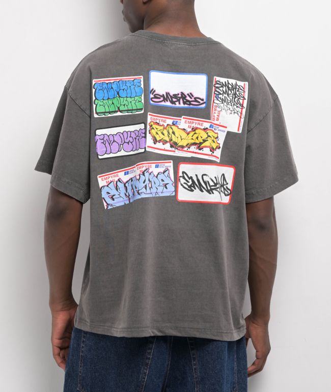 Empyre Tagged Signs Charcoal T-Shirt