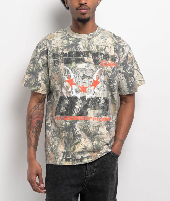 Affliction High Stakes Brown Acid Wash T-Shirt