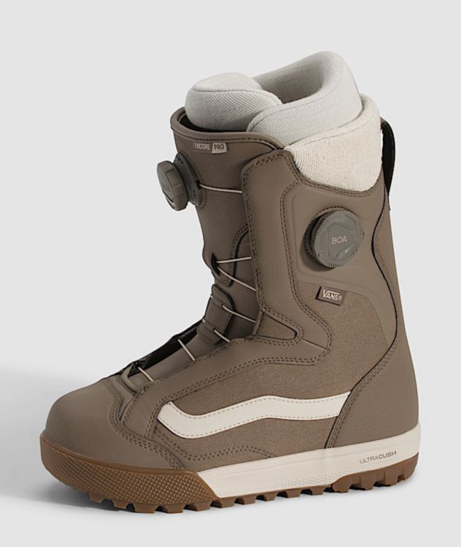 Vans Women's Encore Pro Walnut & White Snowboard Boots - Vans