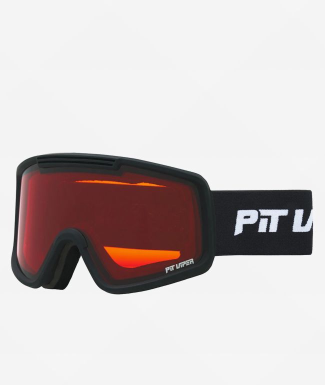 Pit Viper French Fry The Exec Black & Orange Snowboard Goggles - Pit Viper