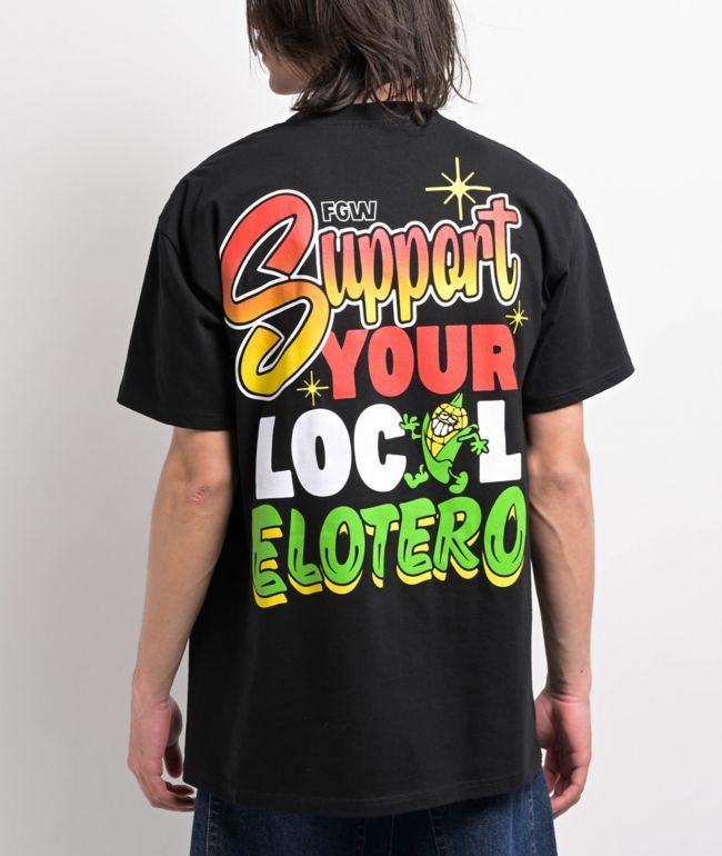 Foos Gone Wild Local Elotero Black T-Shirt - Foos Gone WIld
