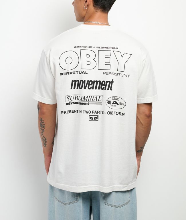 Obey Persistent Movement White T-Shirt - Obey