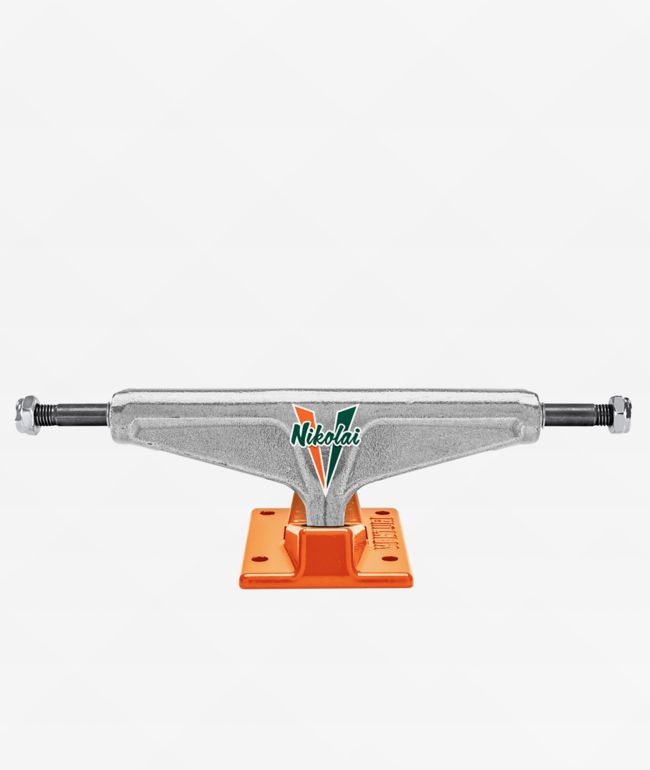 Venture Nikolai V-Hollows Silver & Orange 5.6 Skateboard Truck - Venture