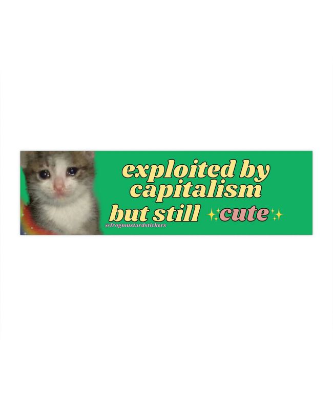 Frog Mustard Exploited By Capitalism Sticker - Frog Mustard