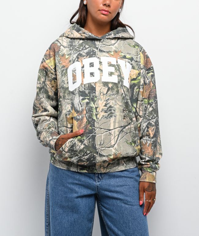 Obey Leaf Collegiate Camo Hoodie - Obey
