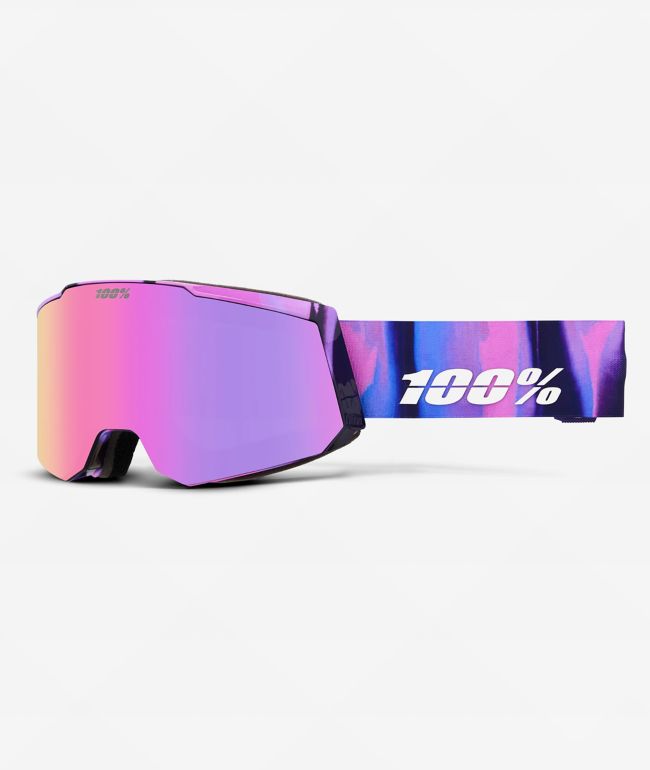 100% Snowcraft S Zoi Ink & HiPER Mirror Purple Snowboard Goggles - 100%