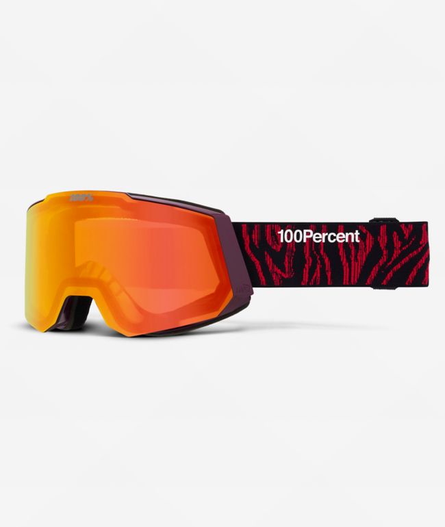 100% Snowcraft Ignis & HiPER Mirror Orange Snowboard Goggles - 100%