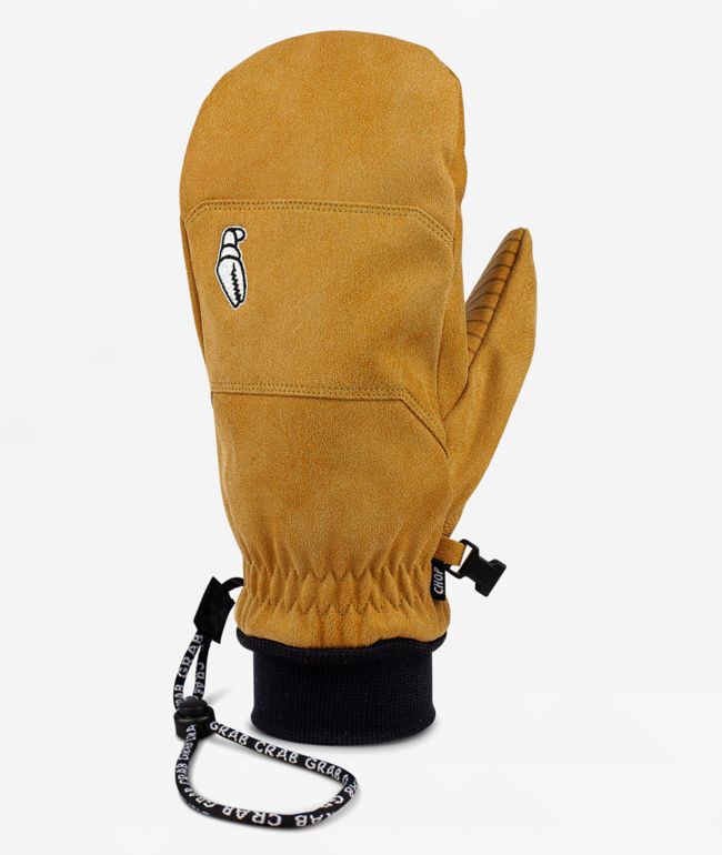 Crab Grab Chop Tan 15K Snowboard Mittens - Crab Grab