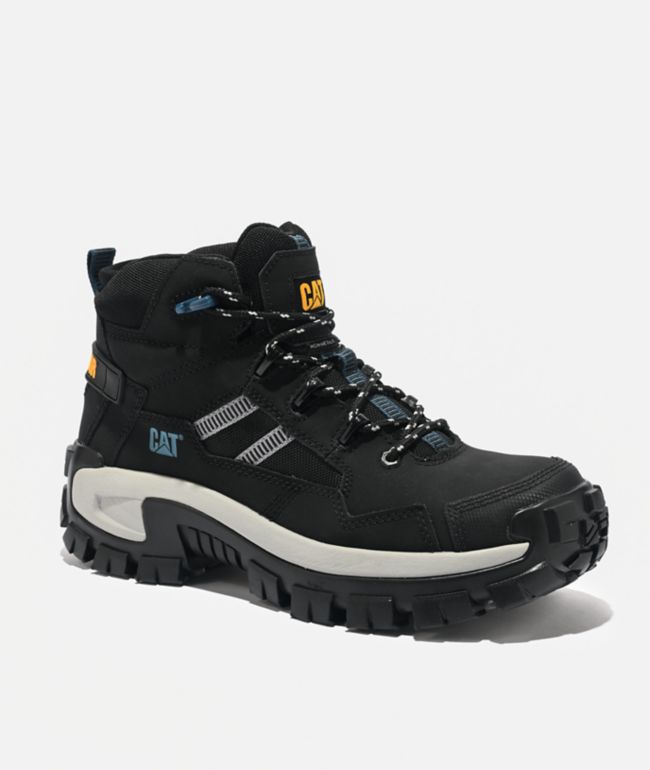 CAT Footwear Invader Mid Vent Composite Toe Black Work Boots - Caterpillar