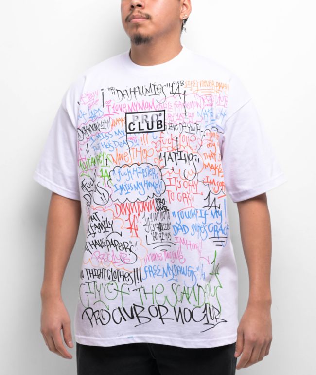 Pro Club x DoKnow Box Logo White T-Shirt - Pro Club