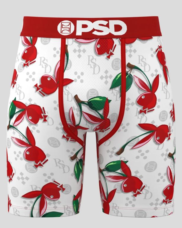PSD x Playboy White Cherry Lux Boxer Briefs - PSD Underwear